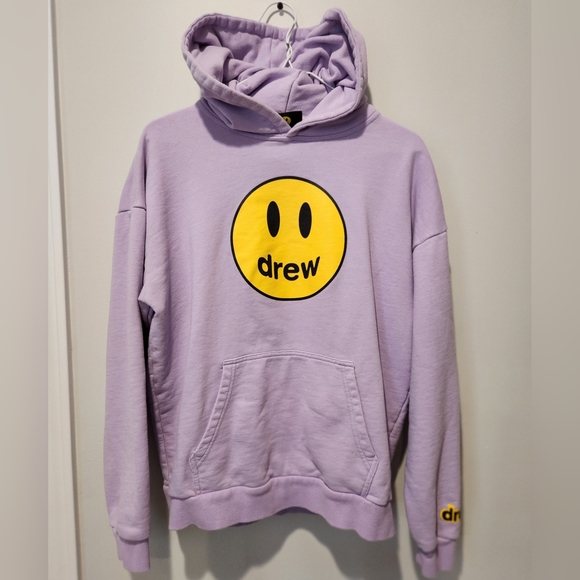 drew house | Tops | Justin Bieber Drew House Mascot Hoodie Light Purple  Womens Large | Poshmark